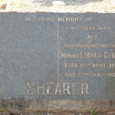 SHEARER Janet Clara 1903-1965