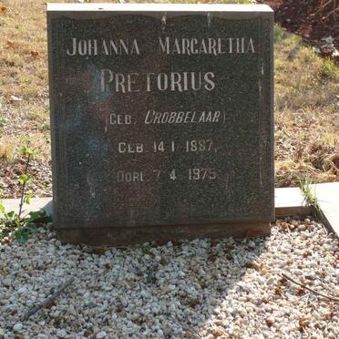 PRETORIUS Johanna Margaretha nee GROBBELAAR 1887-1975