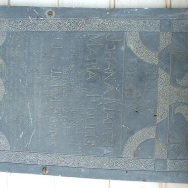 FOURIE Johana Martha Maria 1900-1901