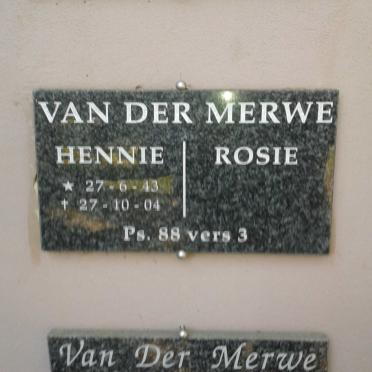 MERWE Hennie, van der 1943-2004 &amp; Rosie