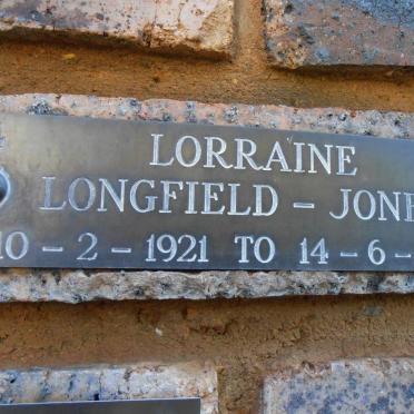 JONES Lorraine, Longfield 1921-1992