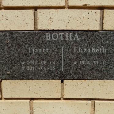 BOTHA Tjaart 1944-2017 &amp; Elizabeth 1948-