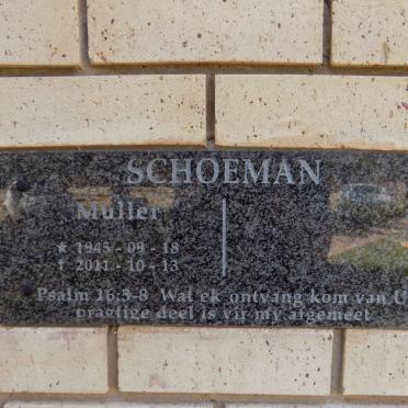 SCHOEMAN Muller 1945-2011