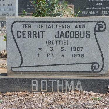 BOTHMA Gerrit Jacobus 1907-1979