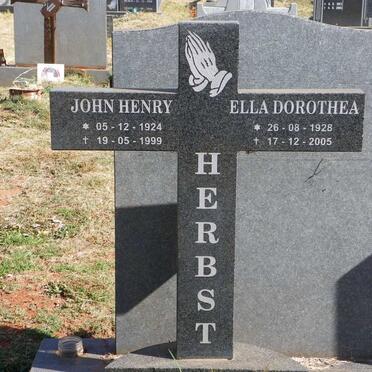 HERBST John Henry 1924-1999 &amp; Ella Dorothea 1928-2005