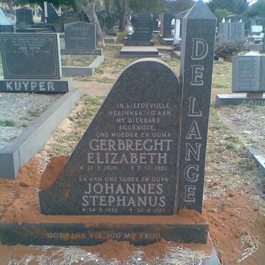 LANGE Johannes Stephanus, de 1926-1987 &amp; Gerbrecht Elizabeth 1928-1982