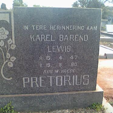 PRETORIUS Karel Barend Lewis 1947-1980