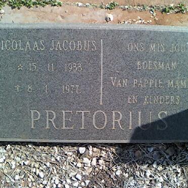 PRETORIUS Nicolaas Jacobus 1933-1977
