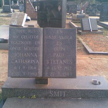 SMIT Paul Stefanus 1912-1983 &amp; Johanna Catharina 1914-1980