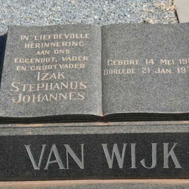 WIJK Izak Stephanus Johannes, van 1901-1973