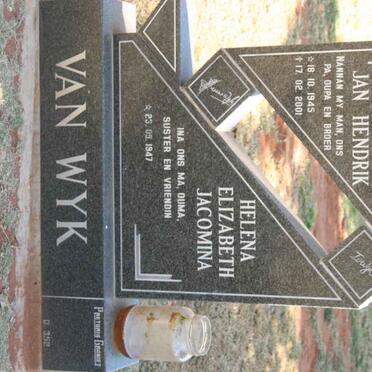 WYK Jan Hendrik, van 1945-2001 &amp; Helena Elizabeth Jacomina 1947-