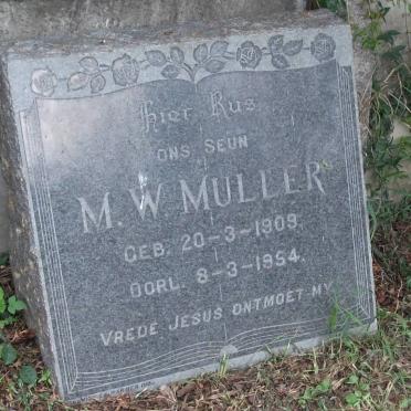 MULLER M.W. 1909-1954