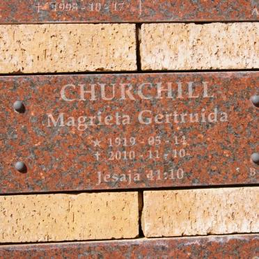 CHURCHILL Magrieta Gertruida 1919-2010