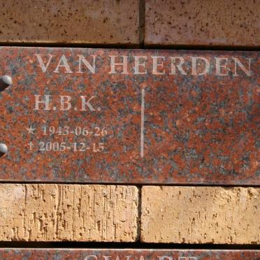 HEERDEN H.B.K., van 1943-2005