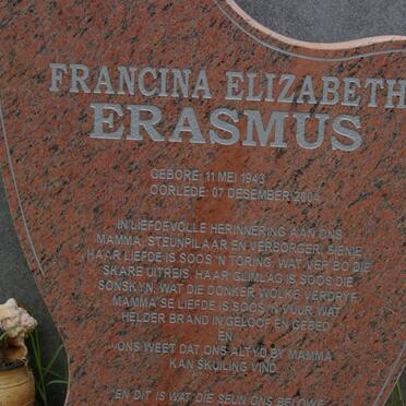 ERASMUS Francina Elizabeth 1943-2004