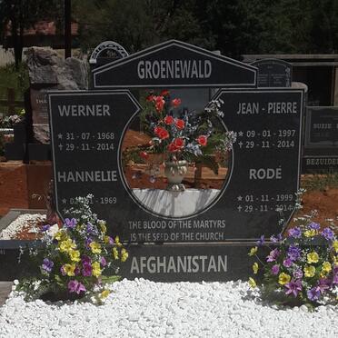GROENEWALD Werner 1968-2014 &amp; Hannelie 1969- :: GROENEWALD Jean-Pierre 1997-2014 :: GROENEWALD Rode 1999-2014