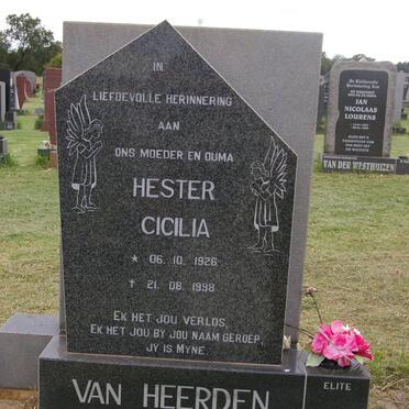 HEERDEN Hester Cicilia, van 1926-1998
