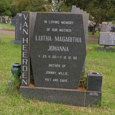 HEERDEN Luitha Magaritha Johanna, van 1920-1990