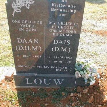 LOUW D.H.M. 1938- &amp; D.M. 1935-1999