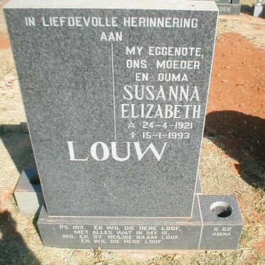 LOUW Susanna Elizabeth 1921-1993