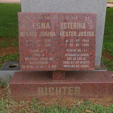 RICHTER Hester Josina 1948-1993 :: RICHTER Hester Josina 1972-1999