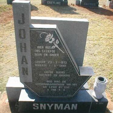 SNYMAN Johan 1973-1993