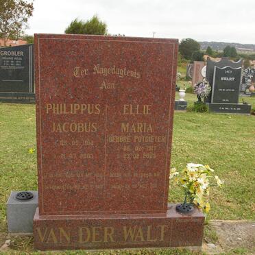 WALT Philippus Jacobus, van der 1914-2003 &amp; Ellie Maria POTGIETER 1917-2003