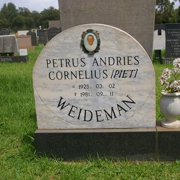 WEIDEMAN Petrus Andries Cornelius 1925-1981