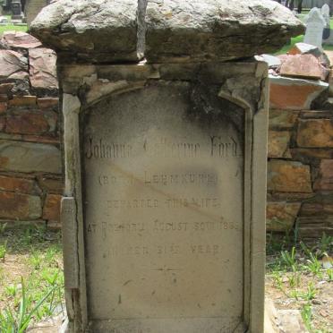 FORD Johanna Catherine nee LEHMKUHL -1885