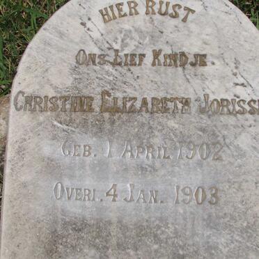 JORISSEN Christine Elizabeth 1902-1903