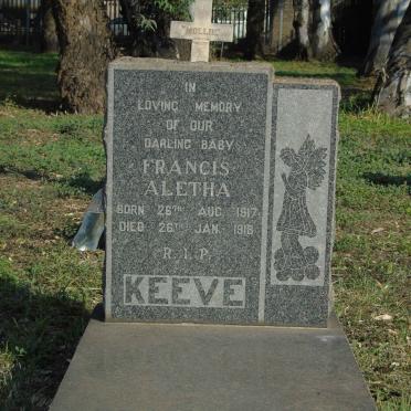KEEVE Francis Aletha 1917-1918