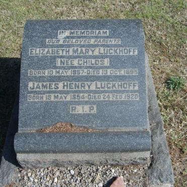LUCKHOFF James Henry 1854-1920 &amp; Elizabeth Mary CHILDS 1857-1895