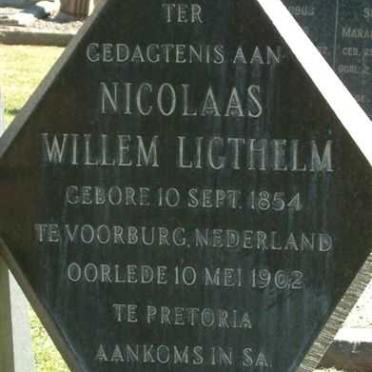 LIGTHELM Nicolaas Willem 1854-1902
