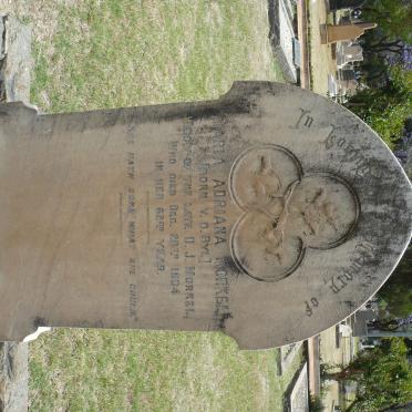 MORKEL Maria Adriana nee VAN DER BYL -1904