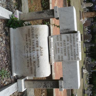 MATTHEW Margaret Marjory 1904-1905 :: MATTHEW Jessie Isabella 1906-1910