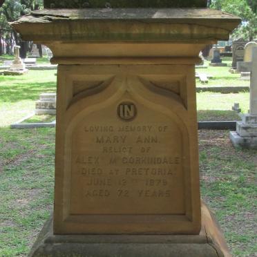 MCCORKINDALE Mary Ann -1879