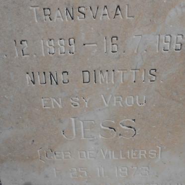 MARITZ C.J.F. 1862-1902 :: MARITZ Gerhardus Jacobus 1889-1964 &amp; Jess DE VILLIERS -1973