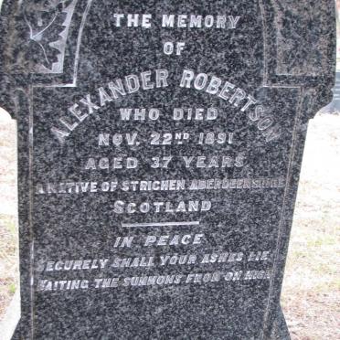 ROBERTSON Alexander -1891