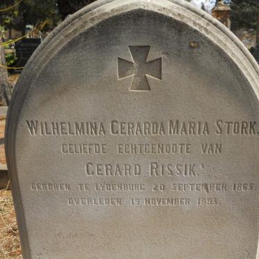 RISSIK Wilhelmina Gerarda Maria  nee STORK 1865-1893