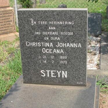 STEYN Christina Johanna Oceana 1889-1979