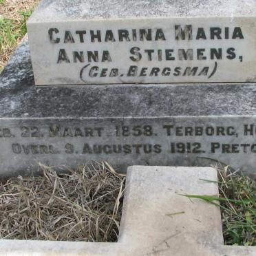 STIEMENS Catharina Maria Anna nee BERGSMA 1858-1912