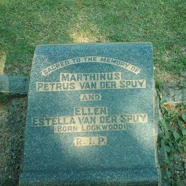 SPUY Marthinus Petrus, van der  &amp; Ellen Estella LOCKWOOD