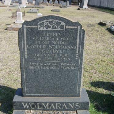 WOLMARANS Coerrie nee  UYS 1896-1945