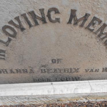 WYK Johanna Beatrix, van nee LOUW