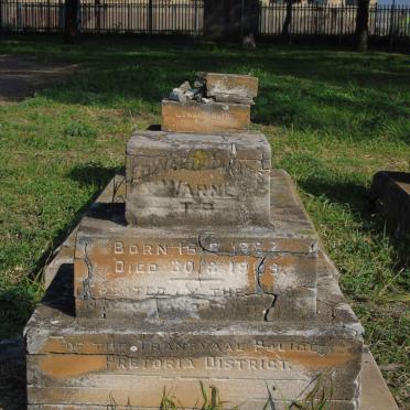 WARNE Edward James 1882-1909