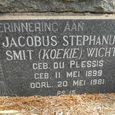 WICHT Jan Stephanus 1891-1966 &amp; Jacobus Stephanus Smit DU PLESSIS 1899-1981 