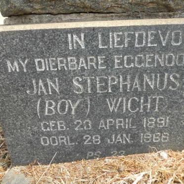 WICHT Jan Stephanus 1891-1966 &amp; Jacobus Stephanus Smit DU PLESSIS 1899-1981
