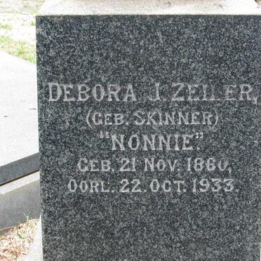 ZEILER H.W. 1859-1929 &amp; Debora J. SKINNER 1860-1933