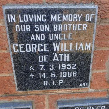 'ATH George William, de 1952-1986