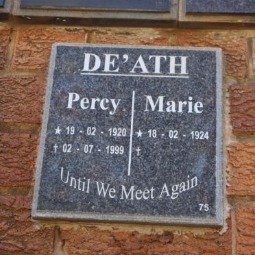 'ATH Percy, de 1920-1999 &amp; Marie 1924-